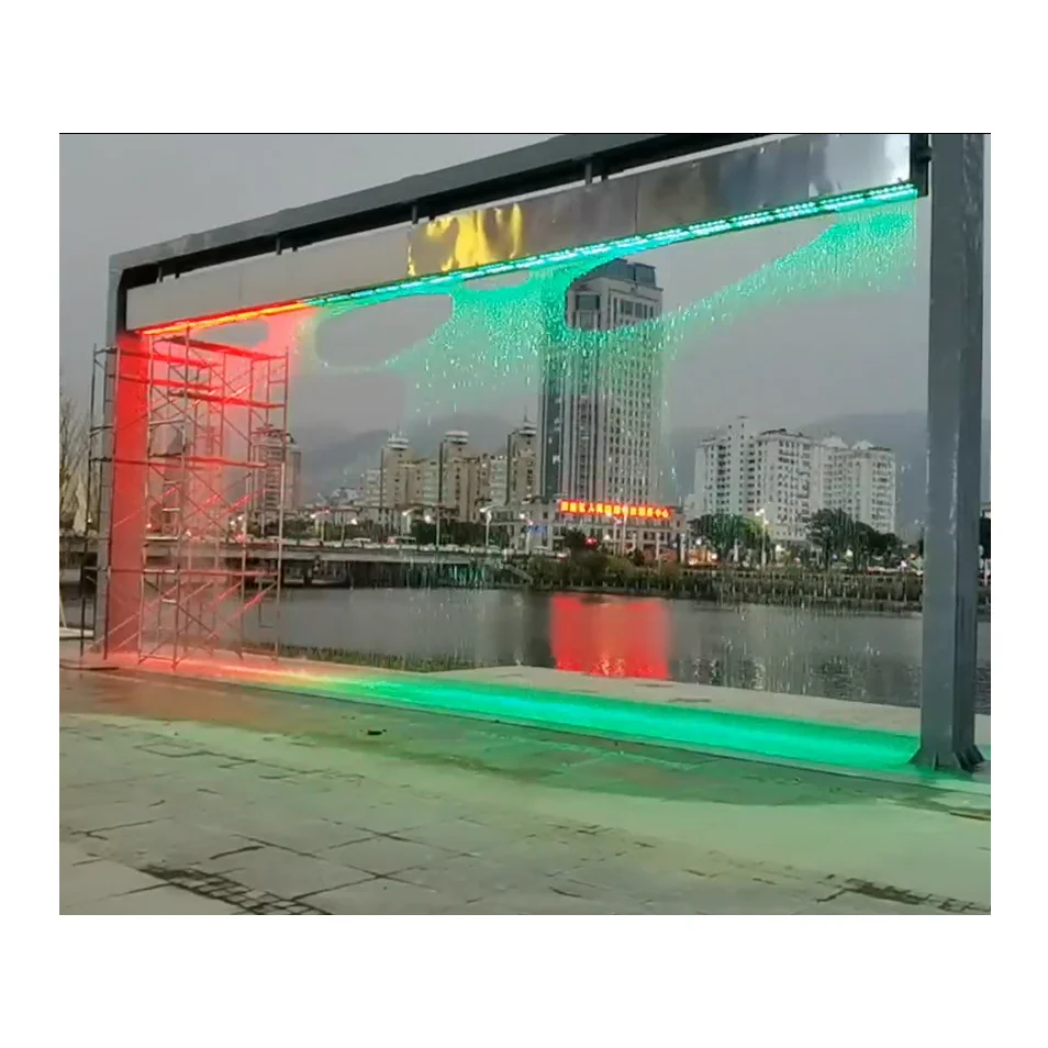 FREE DESIGN Indoor Outdoor Decorative Stainless Steel Digital Water Curtain Water Curtain