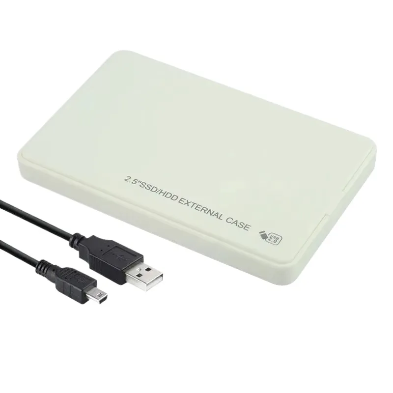 2.5 Inch Notebook SATA HDD Case To Sata USB 2.0 SSD HD Hard Drive Disk External Storage Enclosure Box With USB 2.0 Cable