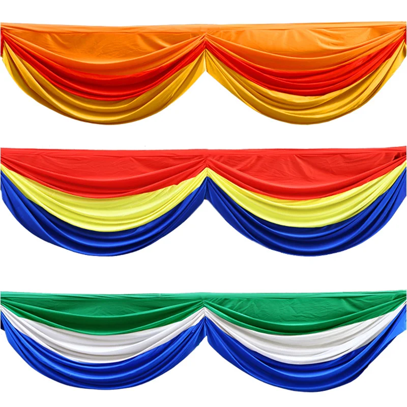 3m Tassels Swag Drape Valance Stage Background Swags For Backdrop Curtain Wedding Background Event Party Deco