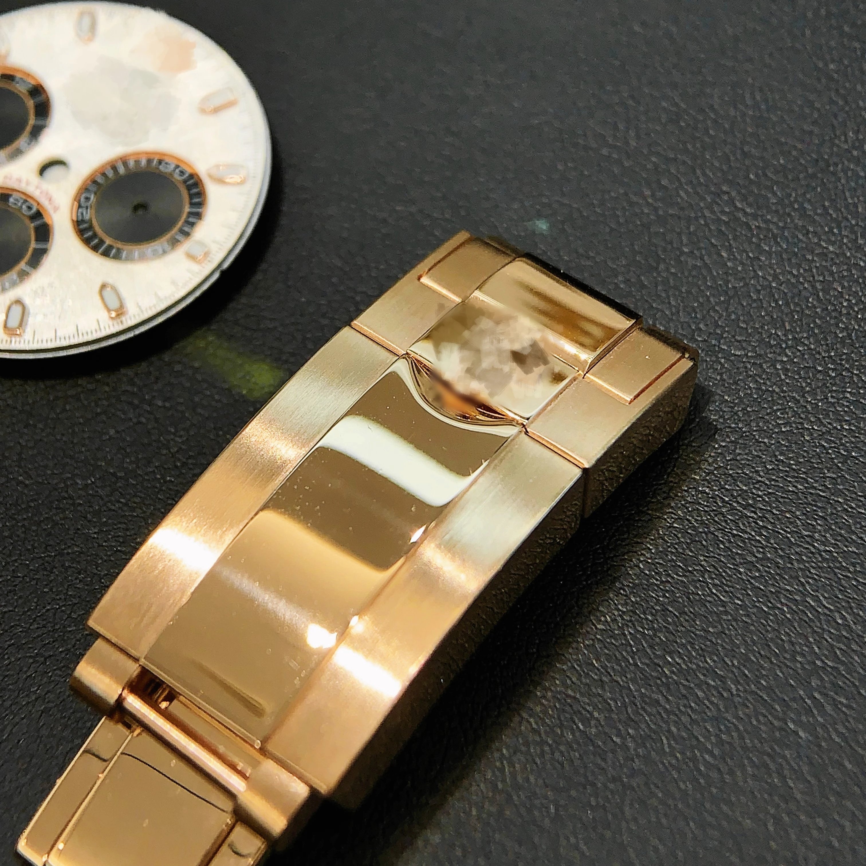 18K Gold Automatic Machinery Watch Accessories  for rl  Luxury Watch Case  bezel And  Folding Clasp With Safety