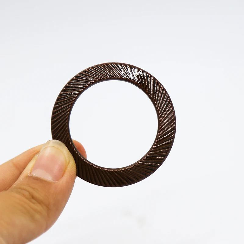 DIN 9250 Knurling Disc Springs Black Oxide Conical Spring Contact Washer Lock washers For Screws