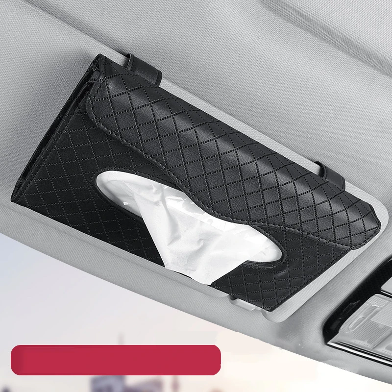 PU Leather Luxury Car Tissue Box Storage Box Decorative Hanging Tissue Box Holder