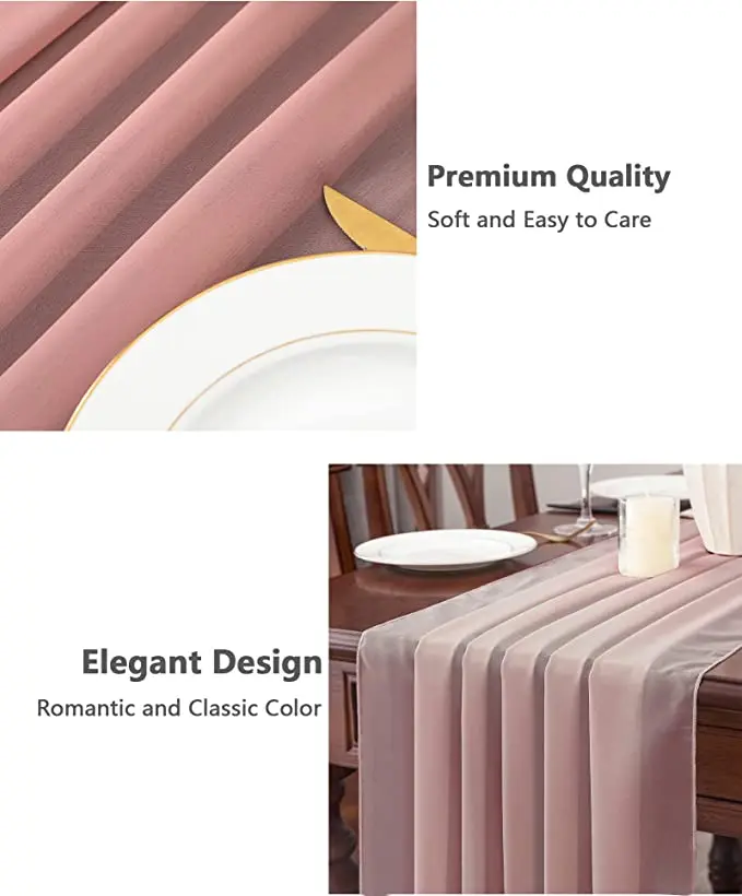 Золотая блестящая шифоновая скатерть для кофейного столика из полиэстера