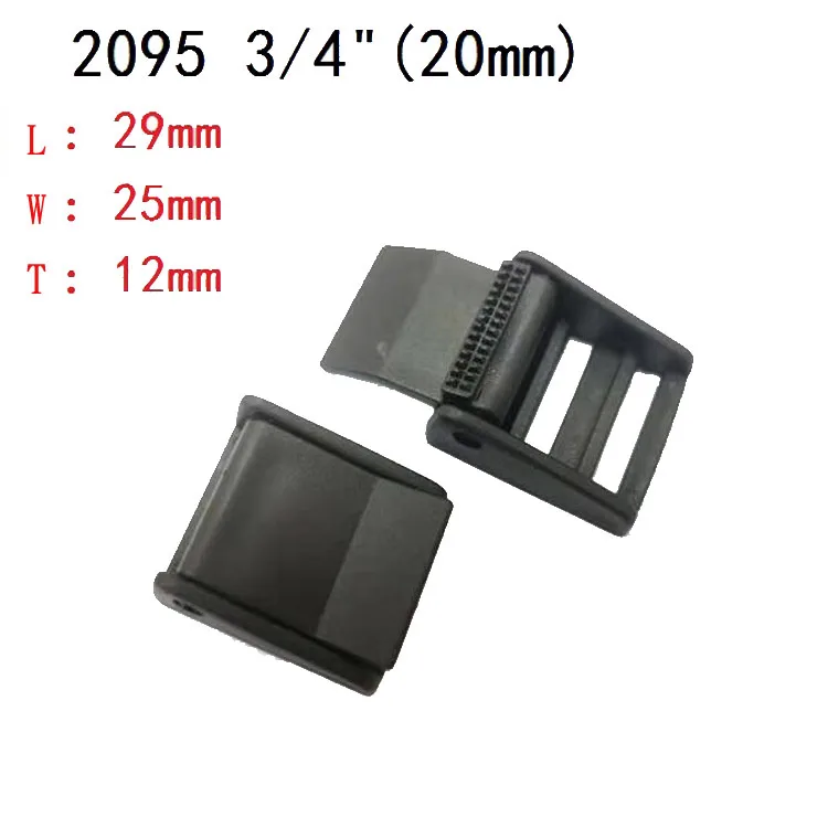 Customized logo Plastic 10-50mm webbing clip spring press adjustment buckle Environmental pressure buckle