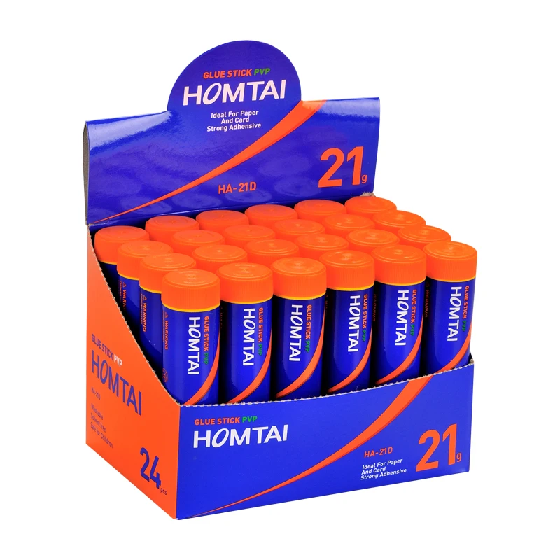
PVP Glue Stick Solid Stick Glue Custom Brand And Logo Office Supply Stationery OEM Washable Non-Toxic Safe Glue Sticks 