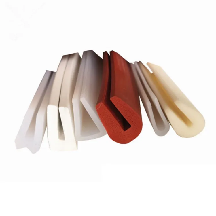 Manufacturers supply silicone products high temperature resistant silicone sealing strip solid waterproof rubber strip shaped D