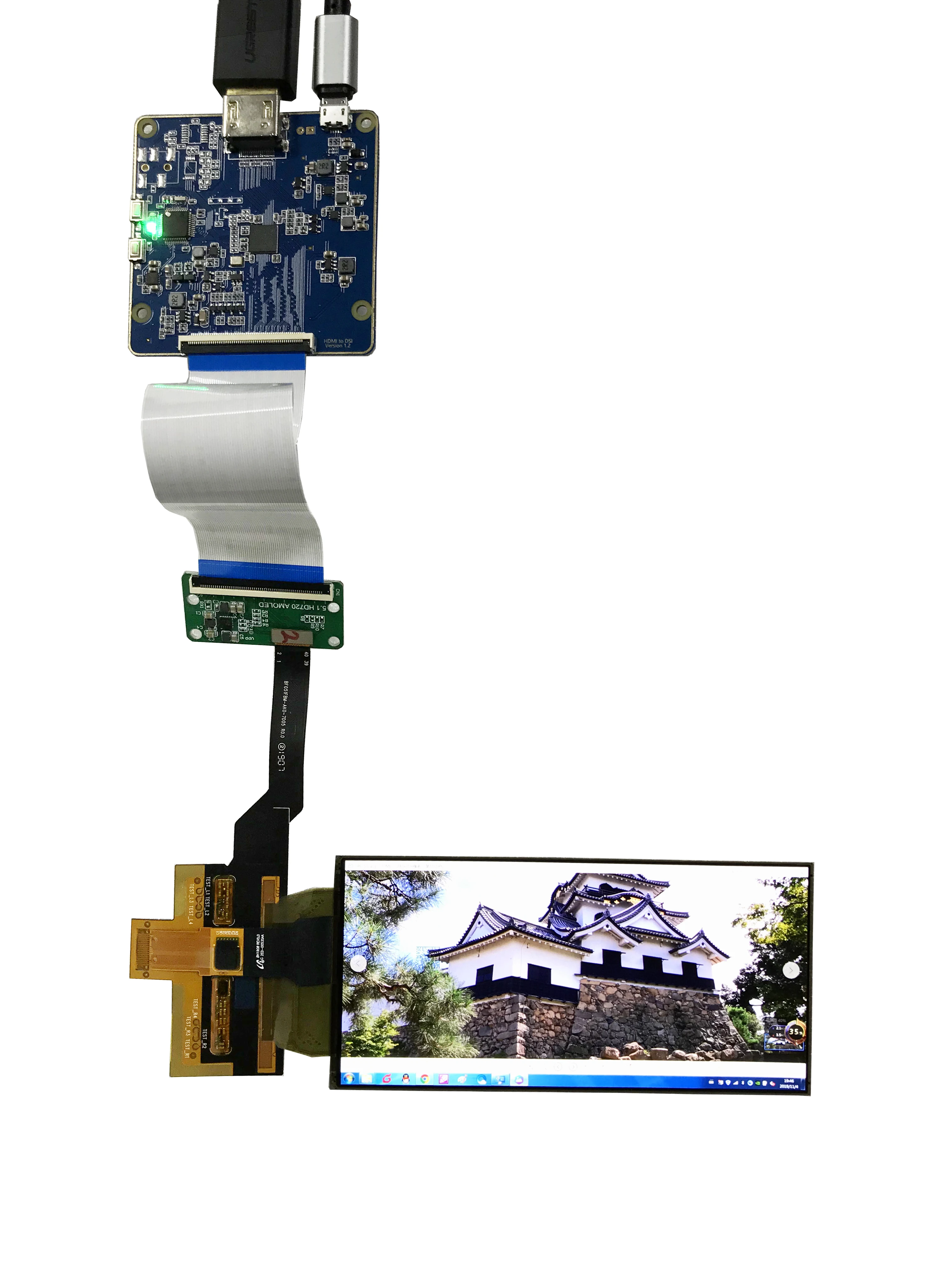 5,1 дюймовый 720*1520 гибкий AMoled дисплей с платой контроллера