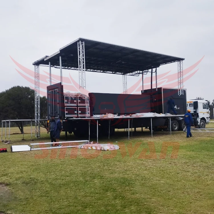 mobile stage truck roadshow electronic component outdoor mobile led display billboard trailer Mobile Stage Trailer