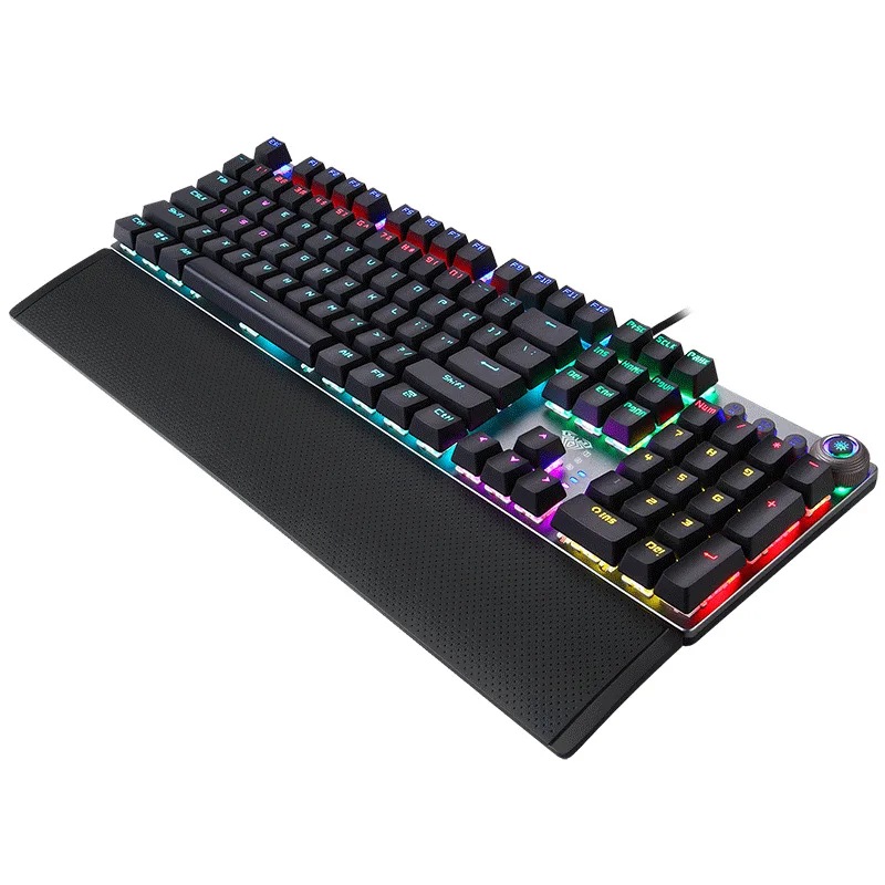 AULA F2088/F2058 механическая клавиатура заднее освещение эффект ручной поддержка черный/синий/коричневый переключатель для настольного компьютера