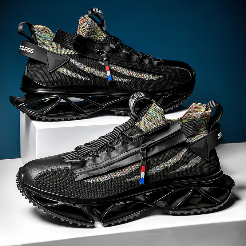 white fashion golf trendy man luxury black half flat joggers printed slip on long designer men shoes 2024 style sneakers