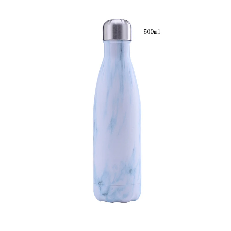 Stocked Double Wall Stainless Steel Drinking Bottle Wood Grain Vacuum Insulated Water Bottle