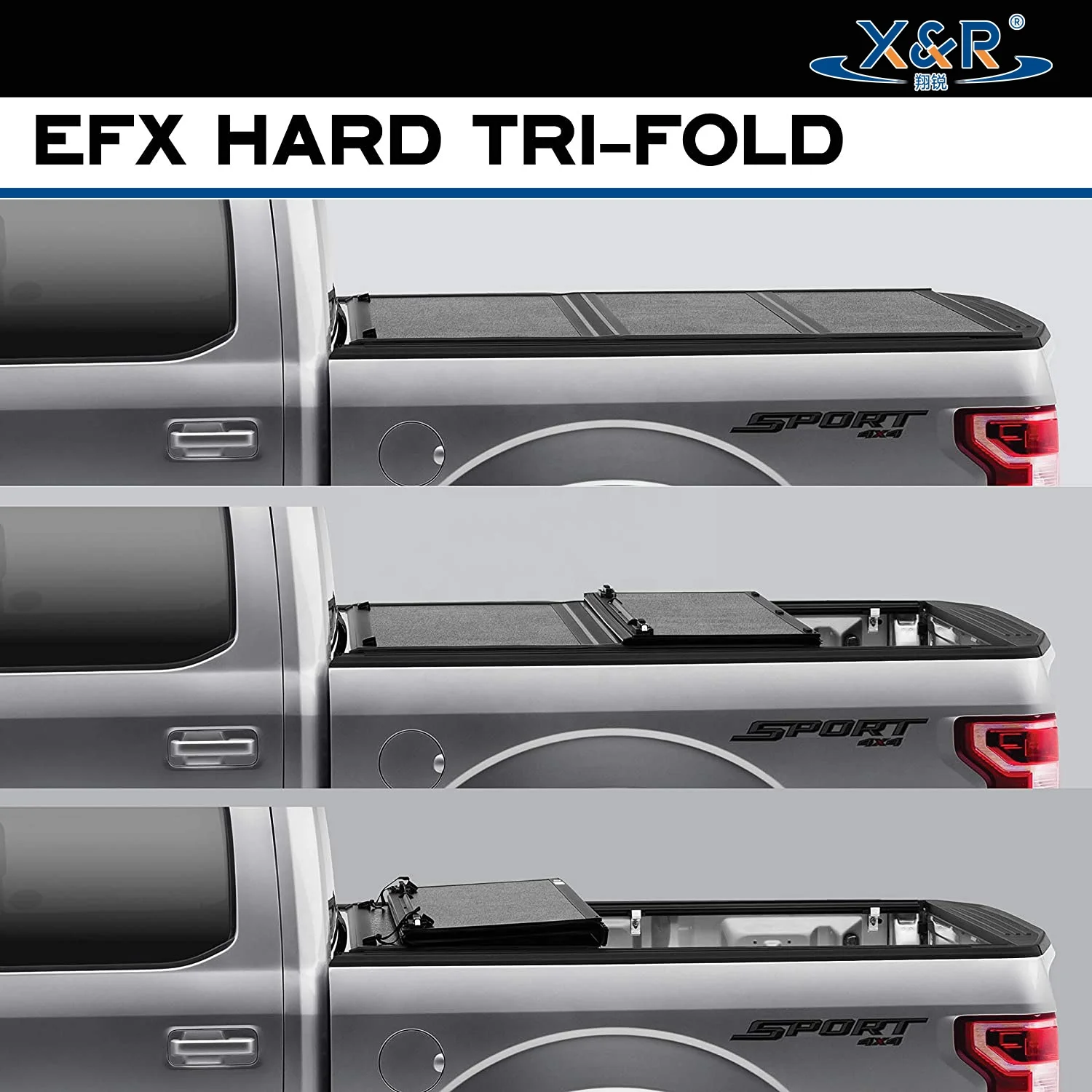 Оптовая продажа прямая жесткая Тройная закрывающая кузова для 2019 ford f150