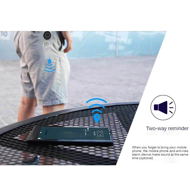 Mini Smart Anti Lost Device Two-way Reminder Precise Positioning Selfie Function Keychain Wireless Tracking Locator Tracker