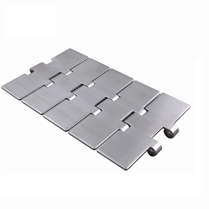 812 815  single hinge straight running  stainless steel flat top conveyor chain slat top  table top chain