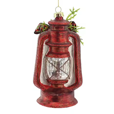 Old-Fashioned Green Retro Style Kerosene Lamp Pendant Christmas Glass Decorations Shopping Mall Windows Party Decorations