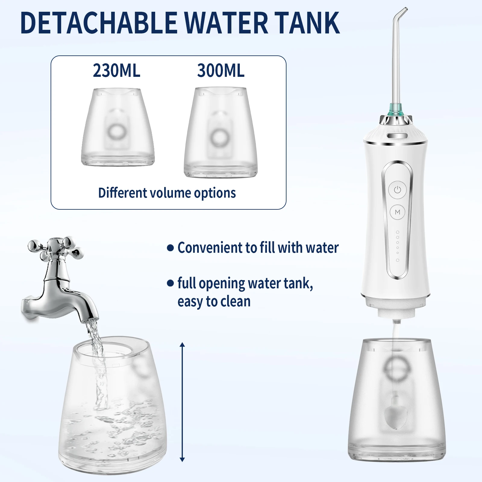 H2ofloss Adjustable Water Tank Electric Oral Irrigator Dental Water Toothpick Flosser For Travel Home water flosser