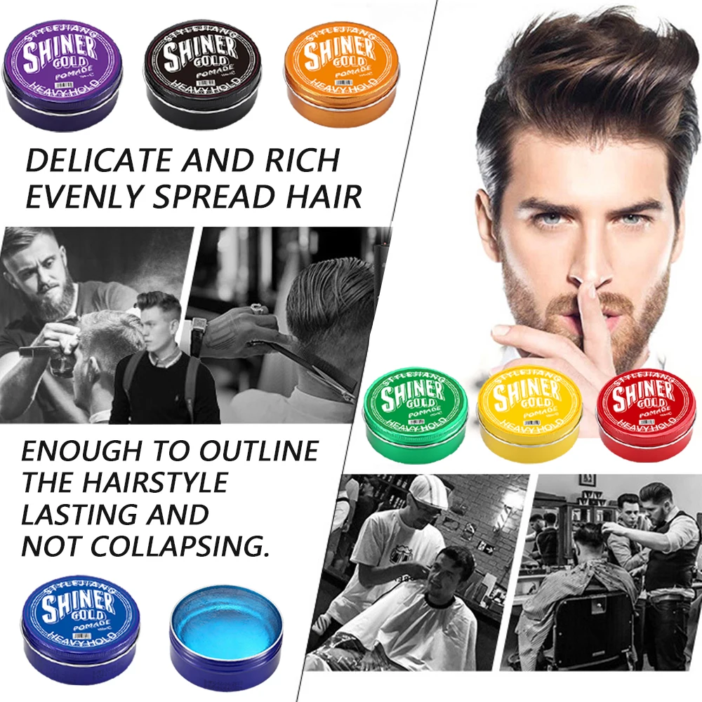 Low MOQ private label alcohol free fashion hairl best fashion clay gel pomade men styling hair wax for hair