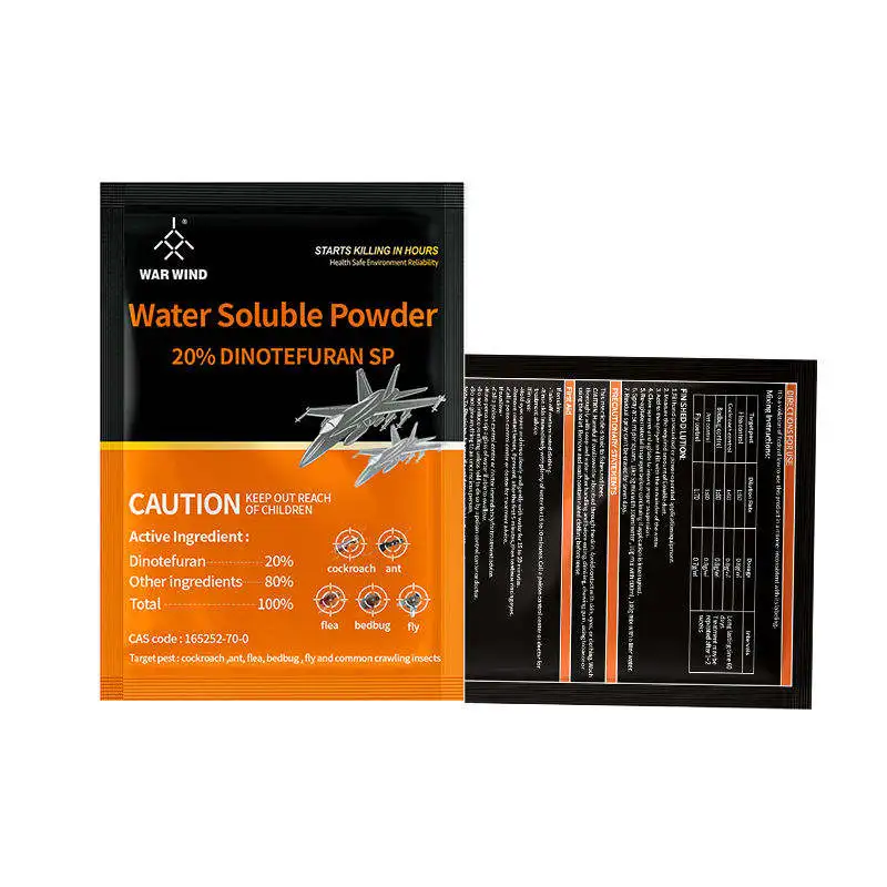 War Wind China Brand Manufacturer Pest Control Dinotefuran Pesticide Fast Killing Cockroach Ant Fly Flea Bedbug Soluble Powder