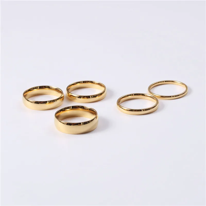 Dropshipping Simple styles stainless steel 18K gold plated fingers rings jewelry women trendy