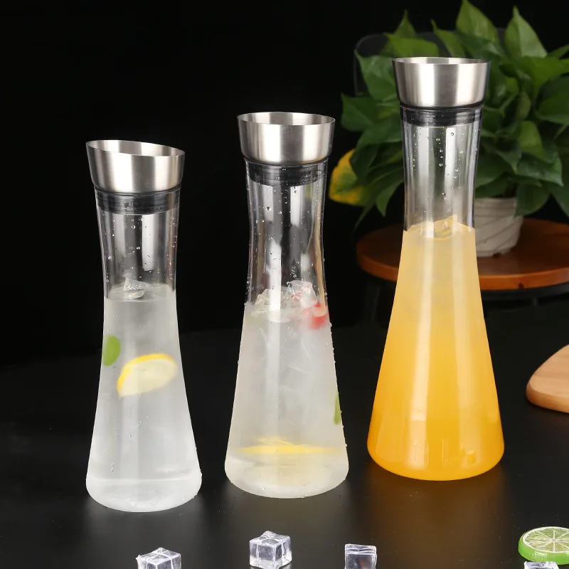 50oz Тритан пластичные Премиум сока воды контейнеры для тяжелых условий эксплуатации покупательской водной графин Mimosa бар