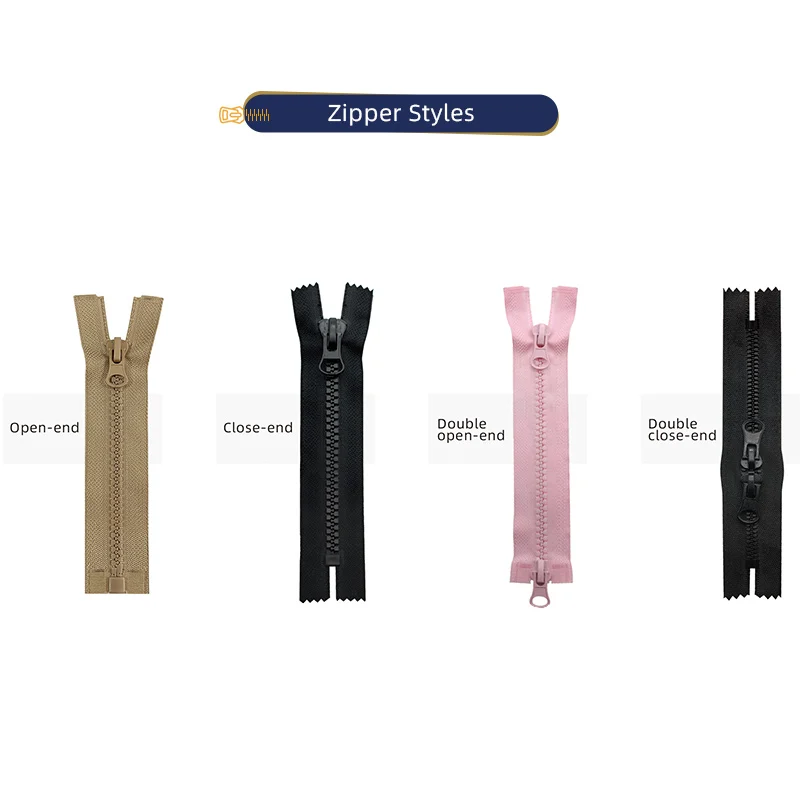 
Special Skill Design High Quality Polished Resin Teeth Imitate Metal Zipper 