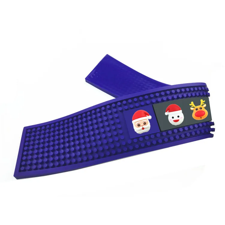 Wholesale Customizable Logo Anti Slip Rubber Stick Spill Mat, Promotional Service Mat, Soft PVC Bar Mat