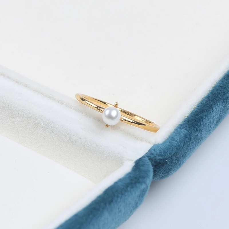 Fashion  Simple Jewelry  Natural Freshwater Pearl Ring For Girls and Women