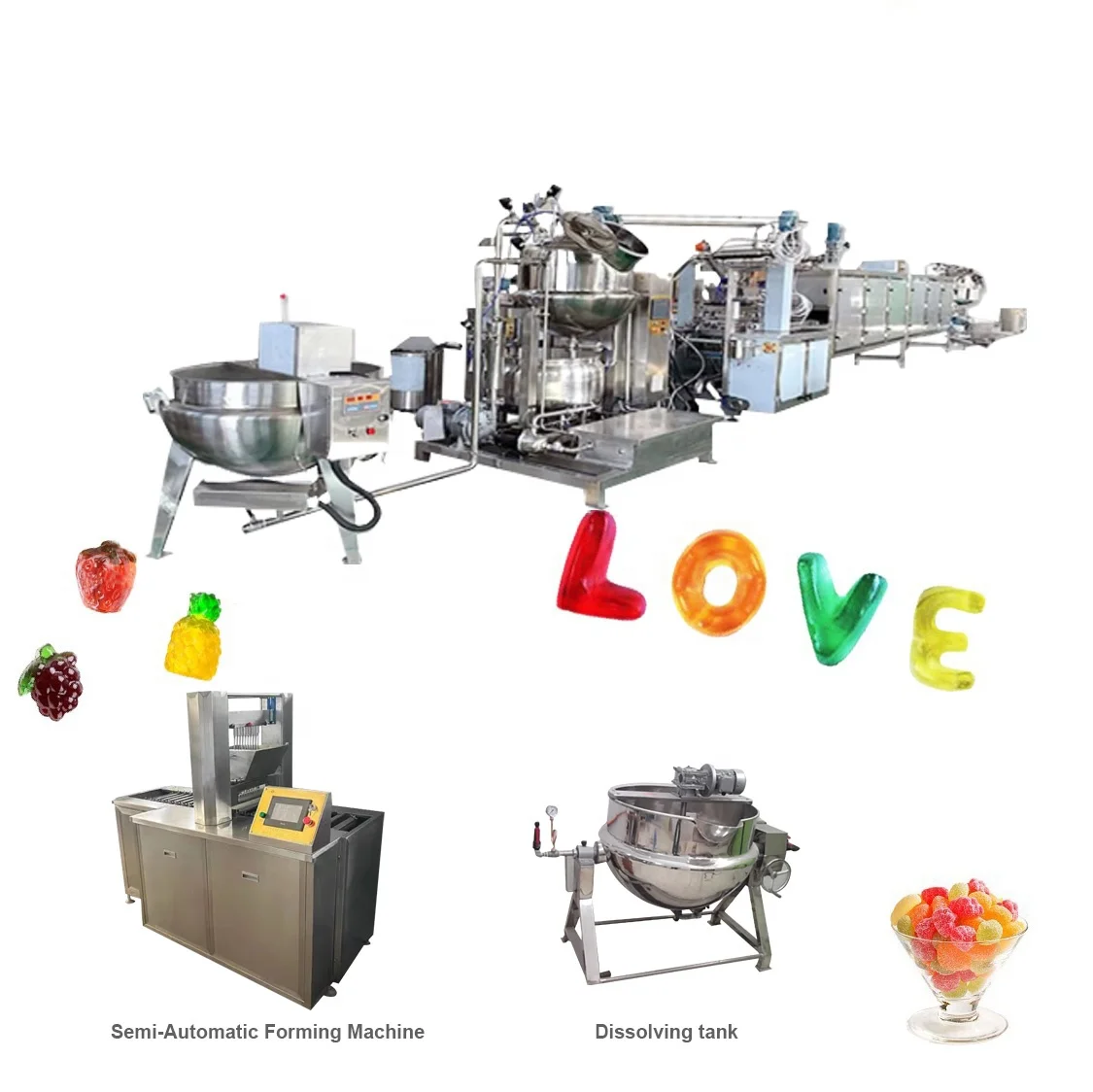 Hot Sale Plastic Bottle Jelly Bean Gummy Candy Bear Depositor Make In Line Gummy Candy Counting Packaging Machine