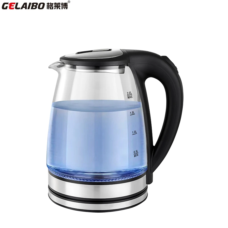 New Style 1500W 1800W 2.0L Portable Cordless Electric Glass Kettle