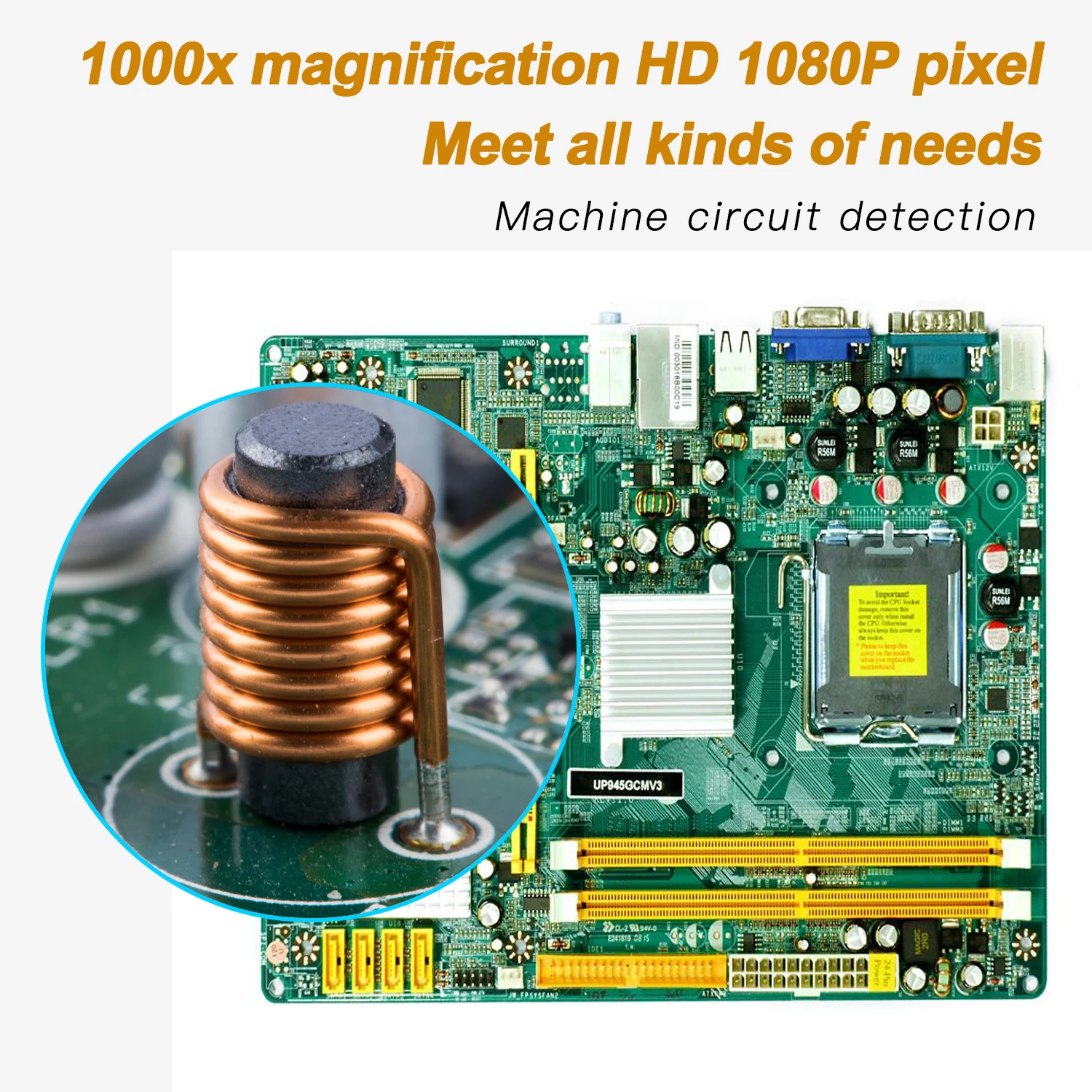 3 In 1 Professional 1080P HD 2 million 1000X Magnification Endoscope mini usb digital electronic