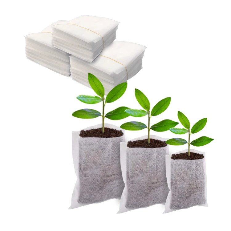 Garden Non-Woven Seeding Grow Bags Seedling Nursery Biodegradable Felt Fabric Garden Plant Pots