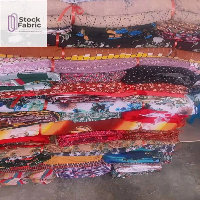 rayon print cut pic C grade cheap price stock fabric