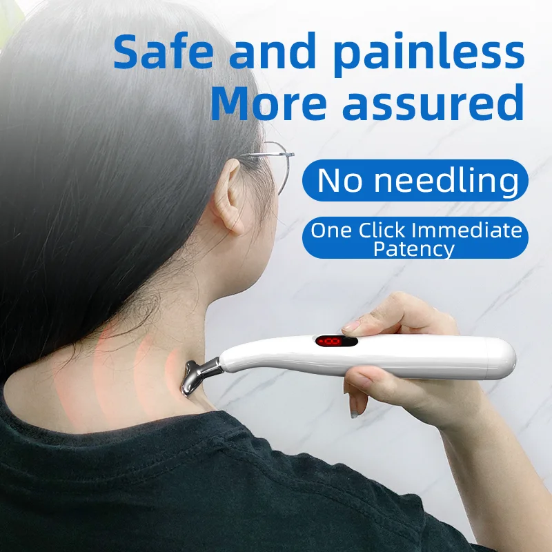 New Designs 2023 Chinese Home Use Health Care 5 In 1 Electronic Magnetic Therapy Facial Acupuncture Meridian Energy Massage Pen
