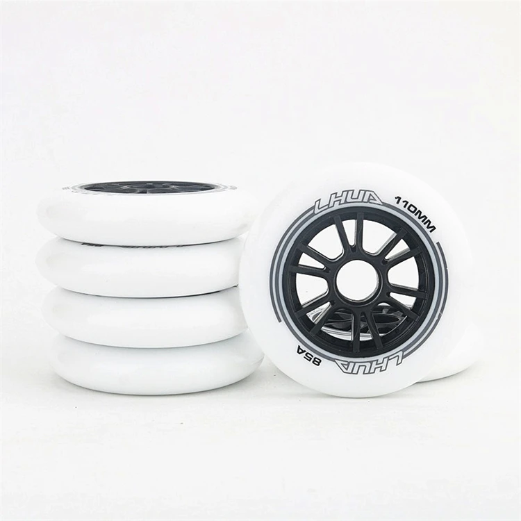 Stock Available Land Roller Skate Shoes Wheels 110mm White 85A PU Wheels for Skates