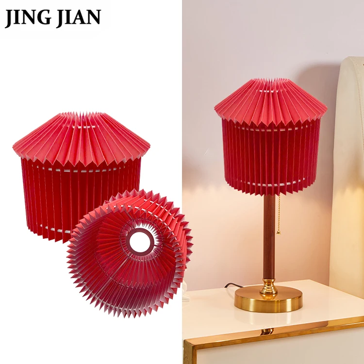 Hot Sale Shade Lamp Fabric Frame Wire Ring Kit DIY Light Material Pleated Lampshade for Table Floor and Pendant Lamp
