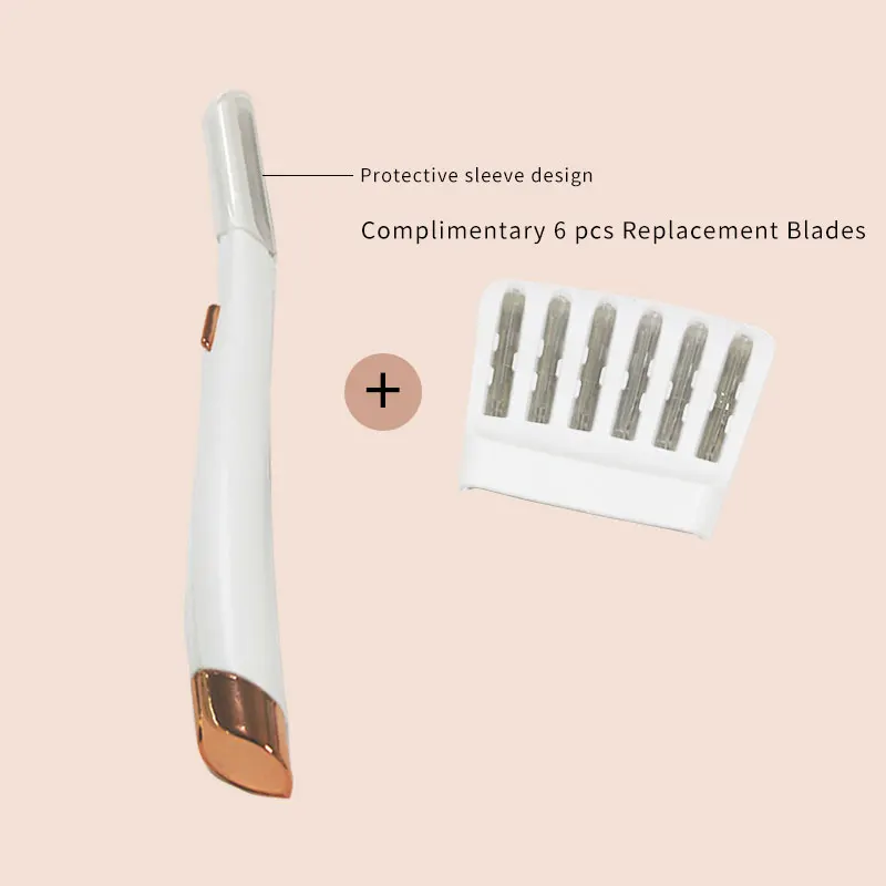  beauty tool facial dermaplan face lip cheeks women non-vibrating led light fashion painless high quality pretty eyebrow shaver 