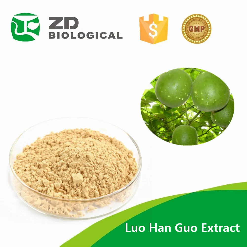 Top quality wholesaler pure organic luo han guo monk fruit sweetener powder