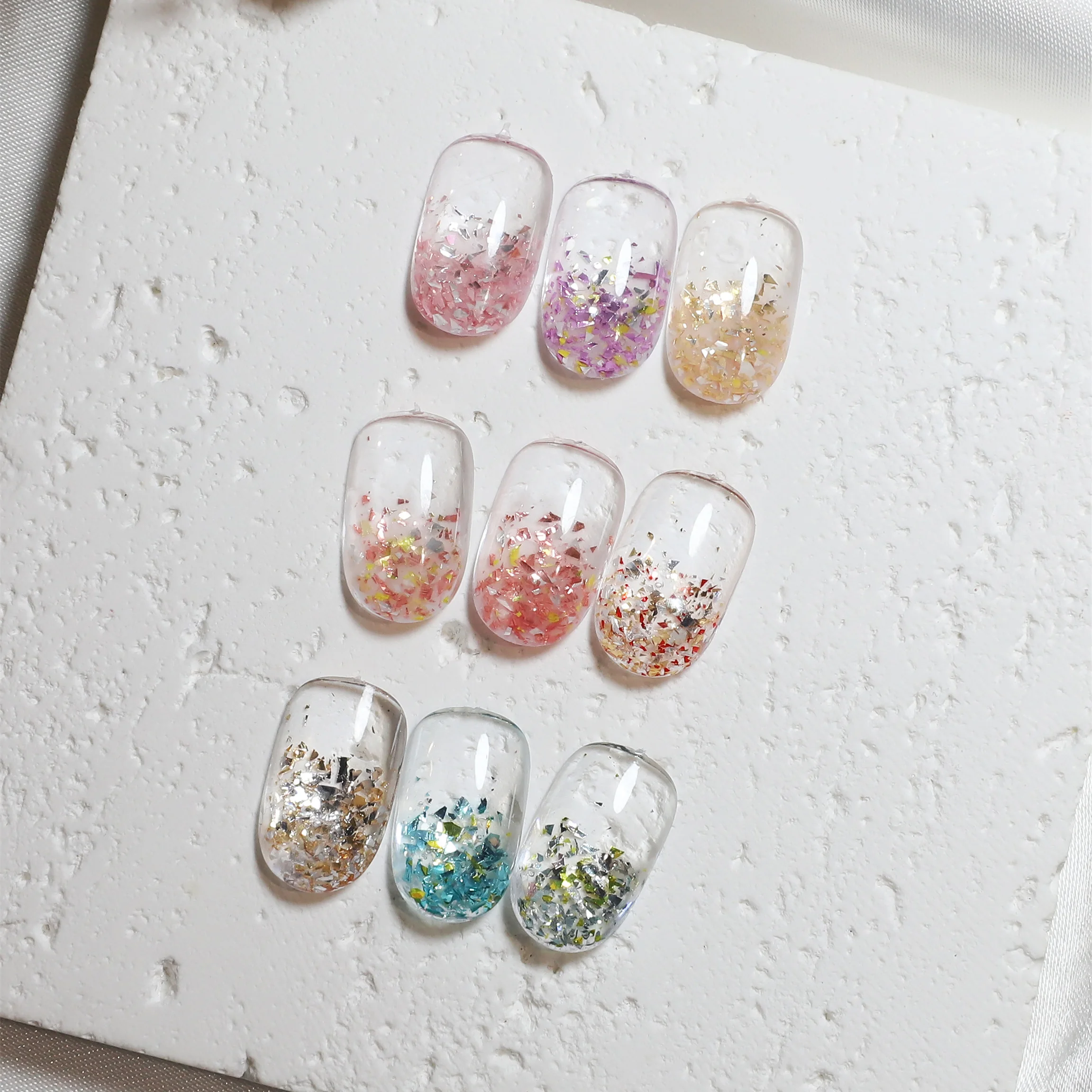 MH New Arrival Mica Fragment Glitter Shimmer Sequins Odorless Resin Uv Gel Mica Glitter Sakura Fragment For Nail Arts