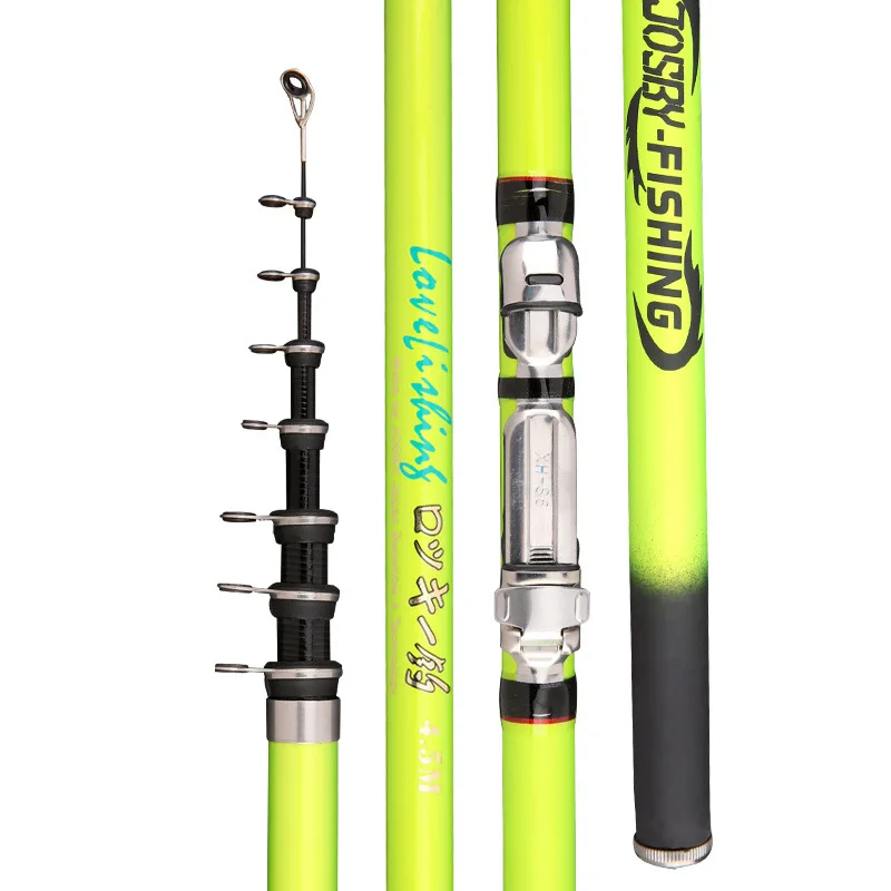 Dual-Purpose 3.6 Meters Short Section Carbon Rock Fishing Rod Set for Carp and Bass Hand Sea and Spinning Rods