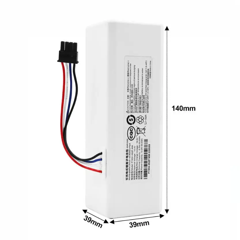 Fit For Xiaomi Robot Vacuum cleaner battery Mop 1C Mijia STYTJ01ZHM Parts of Water Tank Dustbin Battery 6500mAh P1904-4S1P-MM