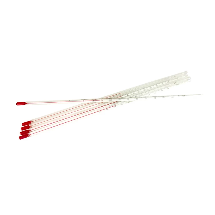 OEM glass tube lab alcohol thermometer price with red liquid