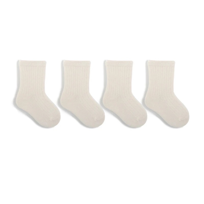Korean Solid Color Infant Girls Boys Socks Simple Baby Cotton Socks Warm Newborn Long Sock