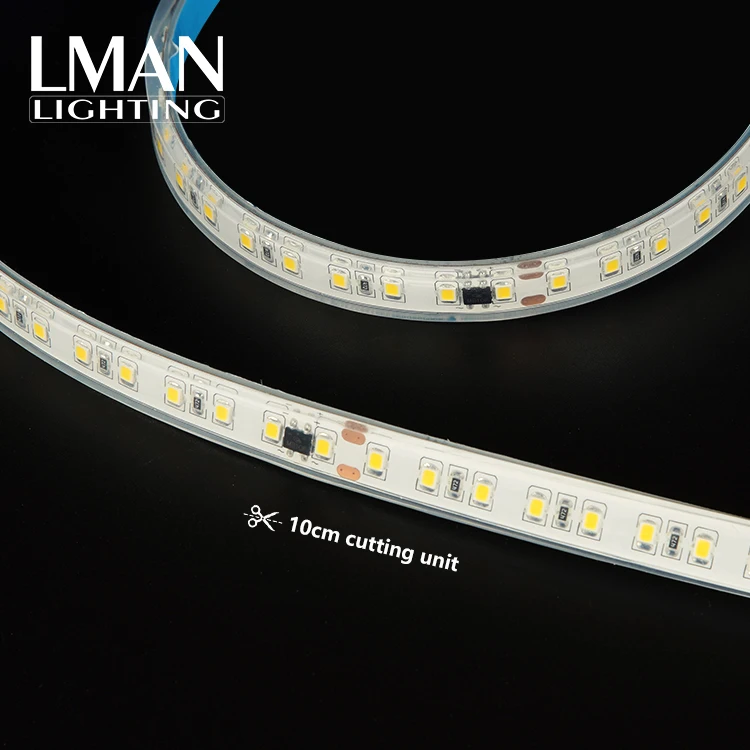 High Voltage 10cm/cut Silicone Rope Light With IC Design SMD2835 IP65 Waterproof Outdoor Led Strip
