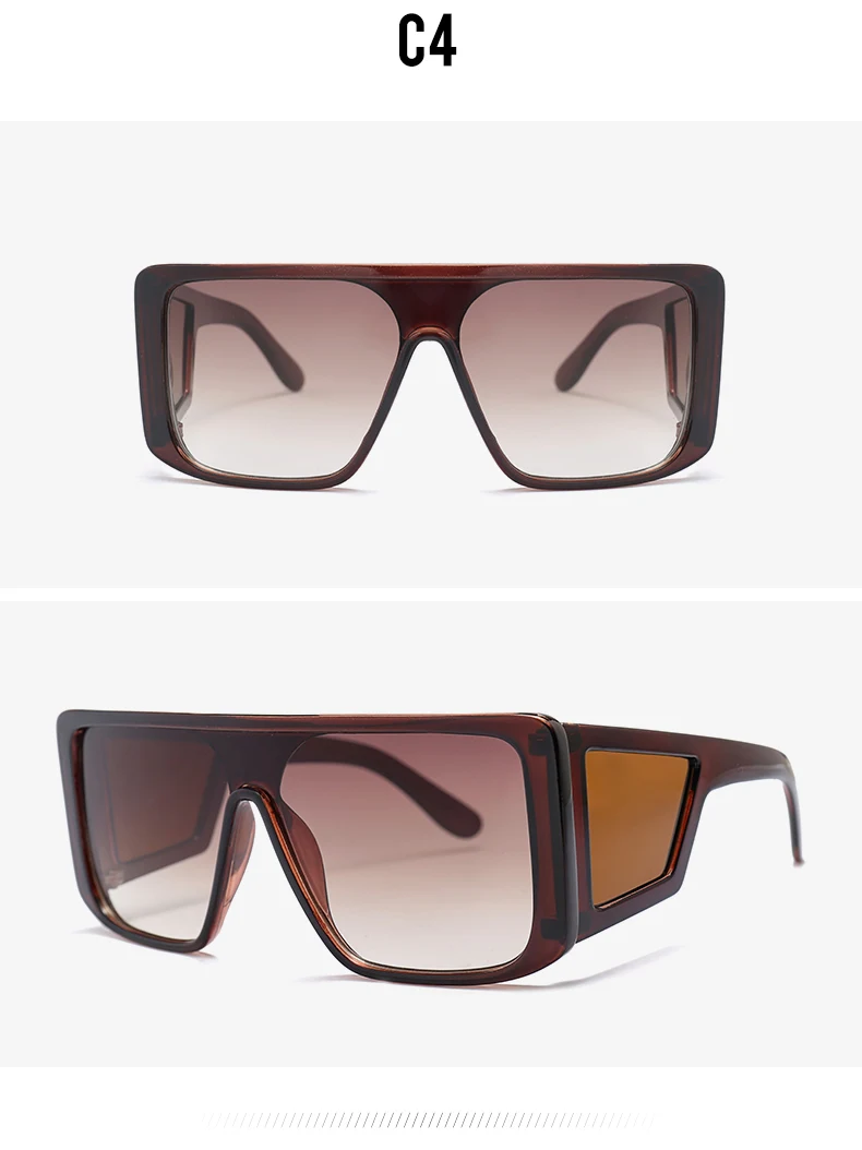 TENYARN fashion plastic gradient UV 400 fashion oversized trendy women shades sun glasses sunglasses 