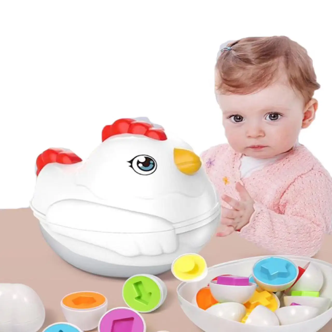 Набор игрушечных куриных яиц 12 шт.
