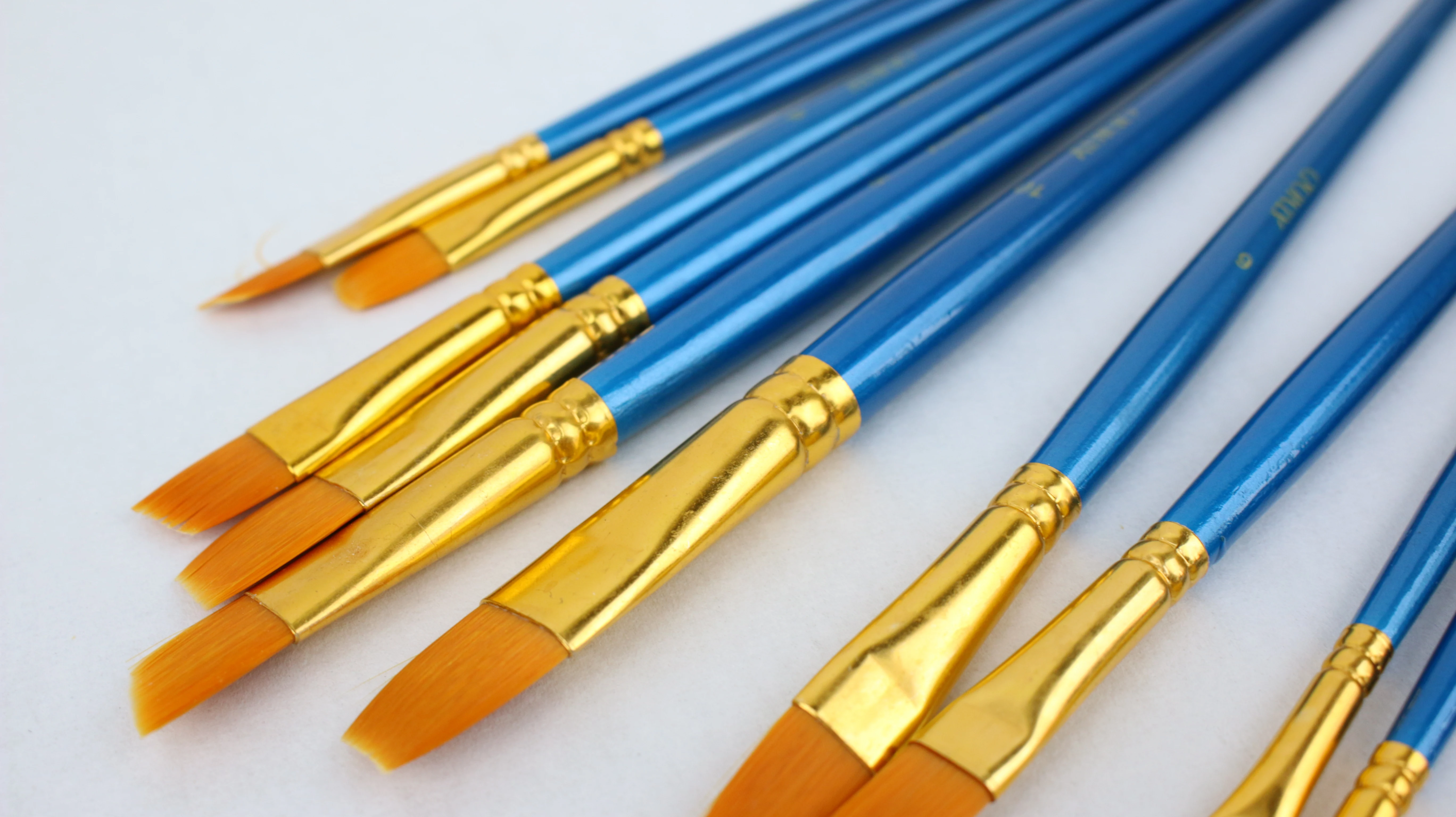 12 Pcs Nylon Hair  Watercolor Painting Brush For Artist And Student With Palette