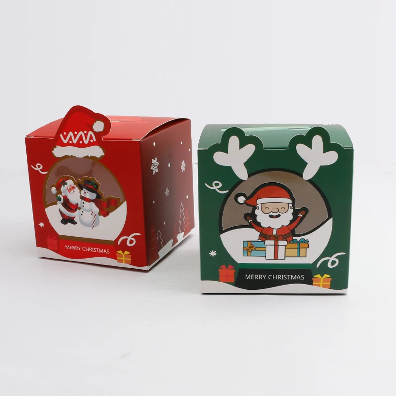 large merry christmas packaging luxury 3d gift candy set ornament storage boxes decorations clear lid with dividers