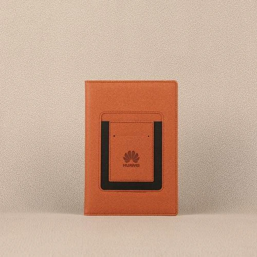 B5 red hardcover PU notebook with phone pocket custom logo