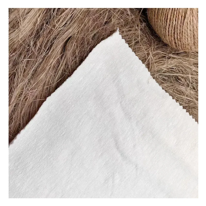 22003-Sustainable GOTS Certified Hemp Organic Cotton Spandex Blended Jersey Eco-friendly Stretch Knitted Fabric