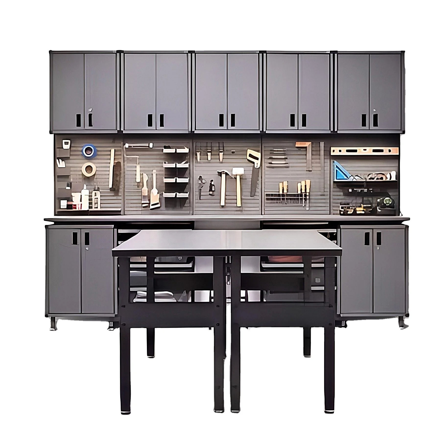 PULAGE OEM ODM wholesale Garage Storage Modular Workbendh Tool Cabinets Heavy Duty Workshop Furniture Metal Work Bench Wholesale